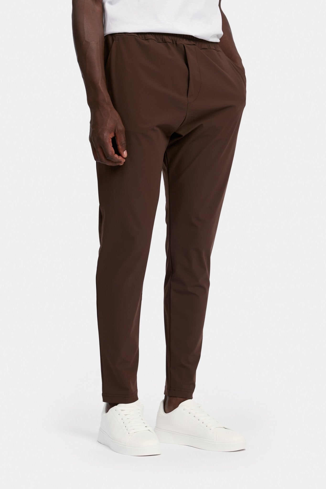 Pantalon technique marron cuivré