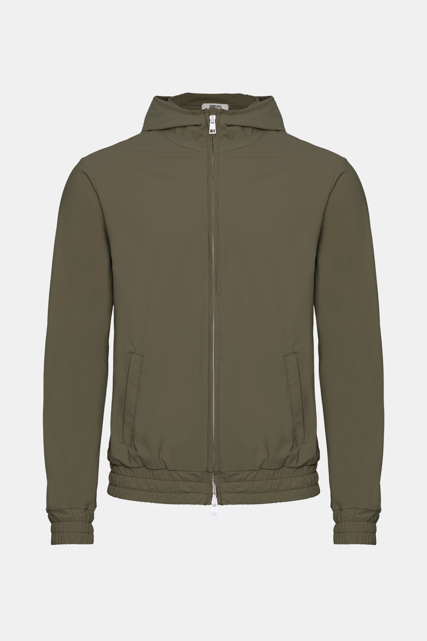 Manteau technique à capuche vert foncé