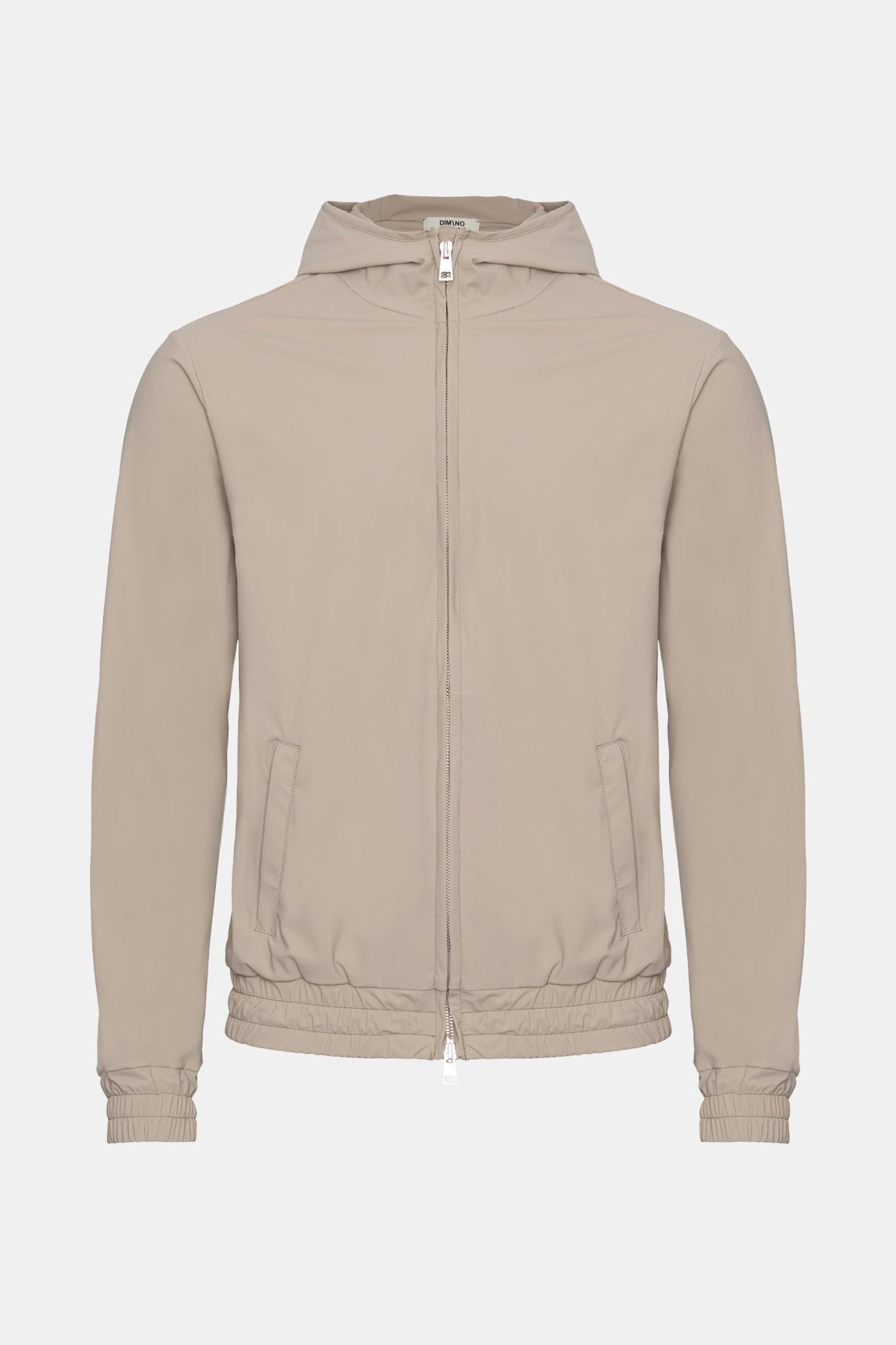 Manteau technique à capuche beige clair