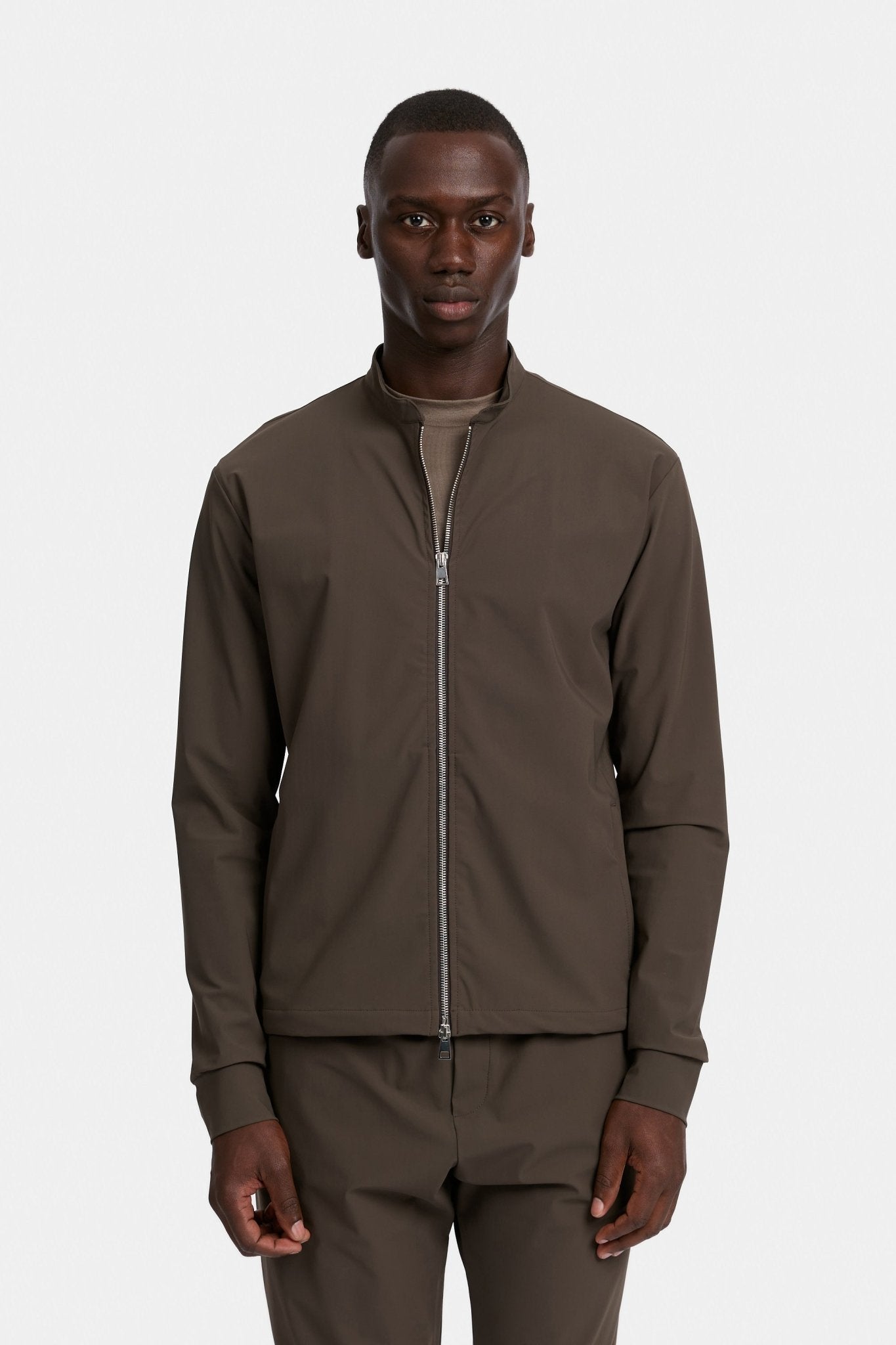 Manteau technique dynamique marron moka Manteau technique dynamique marron moka