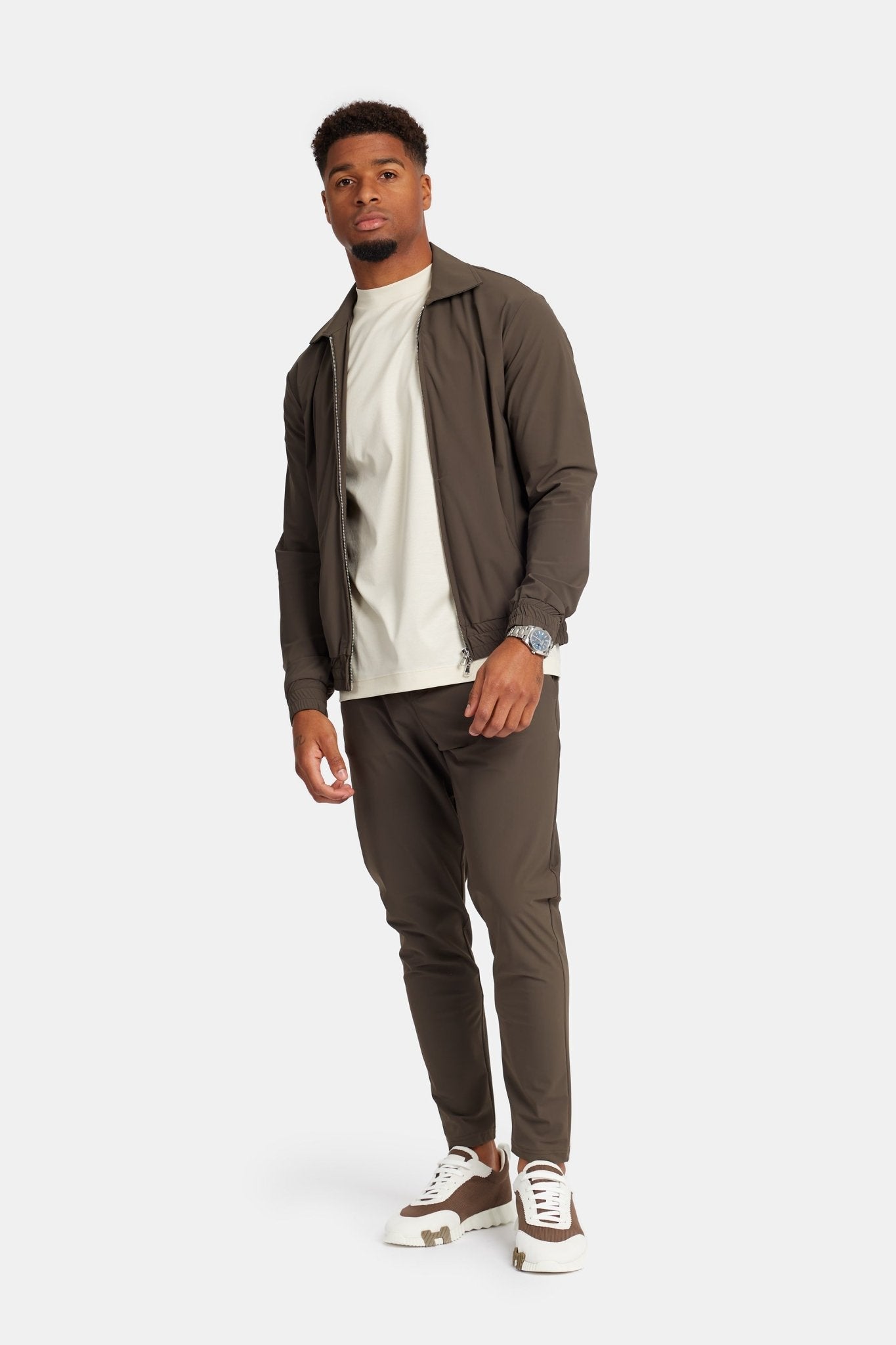 Manteau technique marron moka Manteau technique marron moka